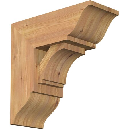 Ekena Millwork Imperial Traditional Smooth Bracket w/ Offset Brace, Western Red Cedar, 7 1/2"W x 18"D x 18"H BKT0806X18X18IMP01SWR